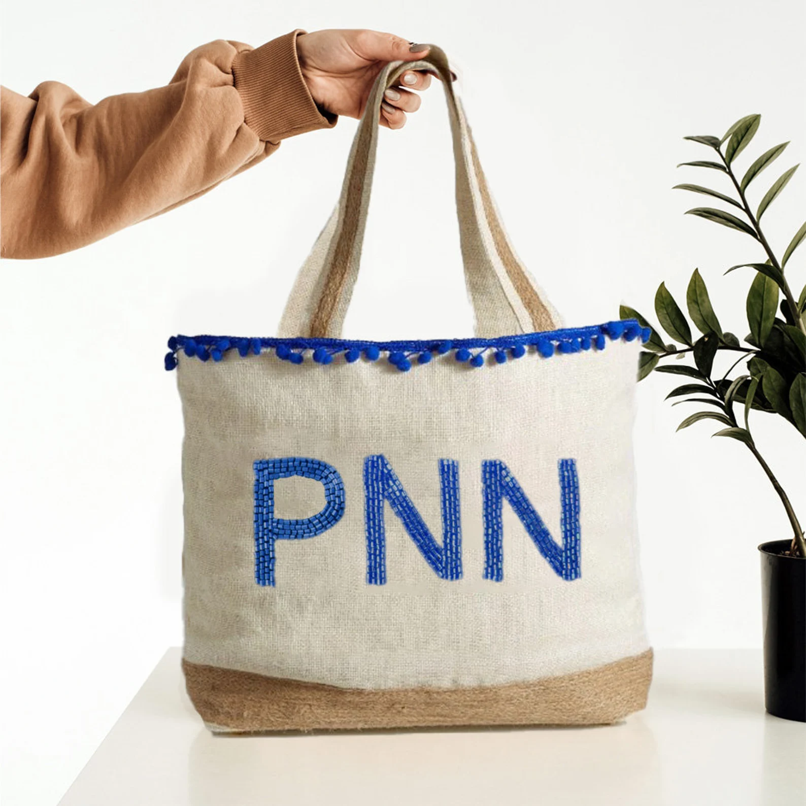 GiftsbyPR - Wholesale Tote Bag - Women's - Personalized Beaded Tote Bag, Custom Bride Tote Bag3