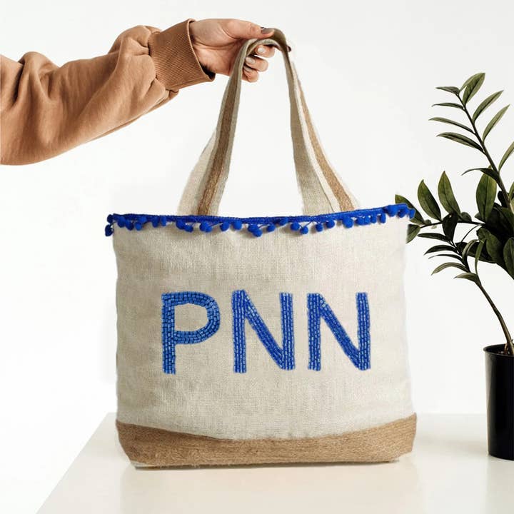 GiftsbyPR - Wholesale Tote Bag - Women's - Personalized Beaded Tote Bag, Custom Bride Tote Bag3