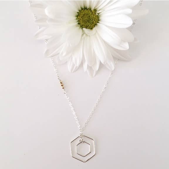 Collana Esagonale | Argento Sterling o Oro Riempito 14k per la vendita all'ingrosso da parte di Blossom and Shine