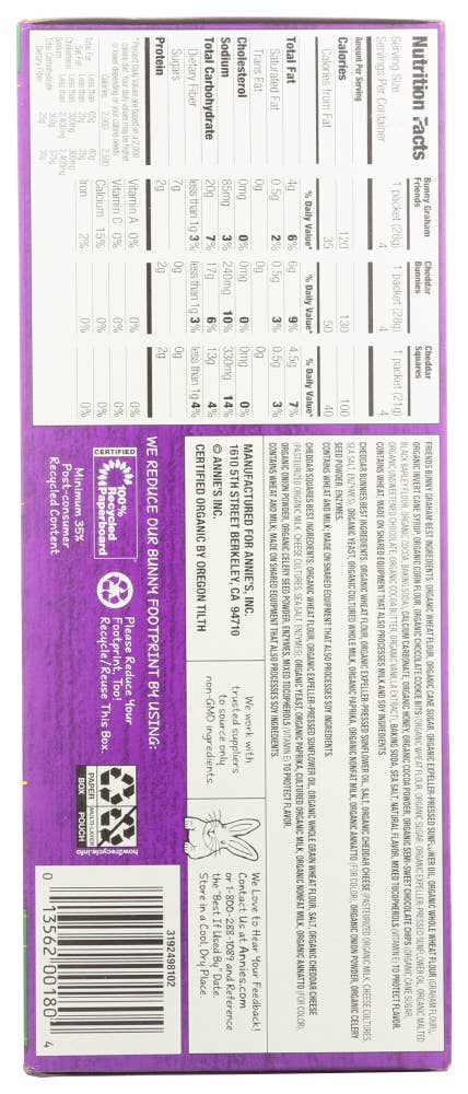 KeHE Distributors, LLC - Wholesale Crackers - Annie's Homegrown Cookie Cracker Variety Pack 12Ct 11 oz2