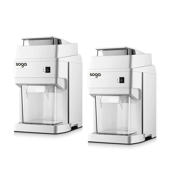 SOGA 2X 300 Watts Electric Ice Shaver Crusher Slicer Snow Cone Maker Commercial Tabletop Machine 120kgs/h White for wholesale by SOGA International Pty Ltd