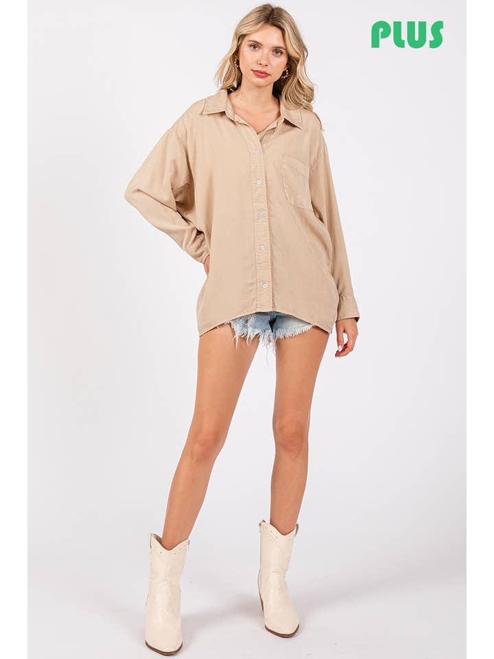 ZiA Apparel – Engroshandel Skjorte med buttondown – til kvinder – V-UDSKÆRING REVERSKRAVE PLUS SIZE SKJORTE11