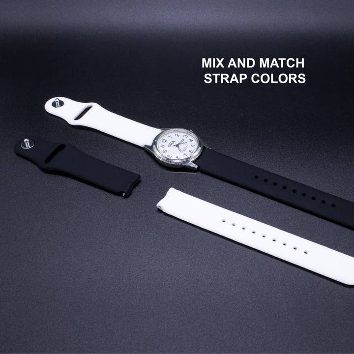 Natalia - Wholesale Wrist Watch - Women's - Interchangeable Silicone Wrist Watch (Analog - White Face)