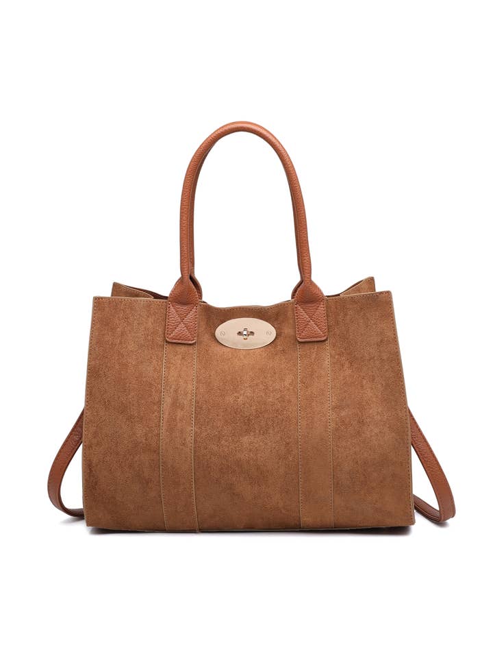 Turn Lock Tote Bag with Removable Inner Pouch Organizer for wholesale by Ellas Trading