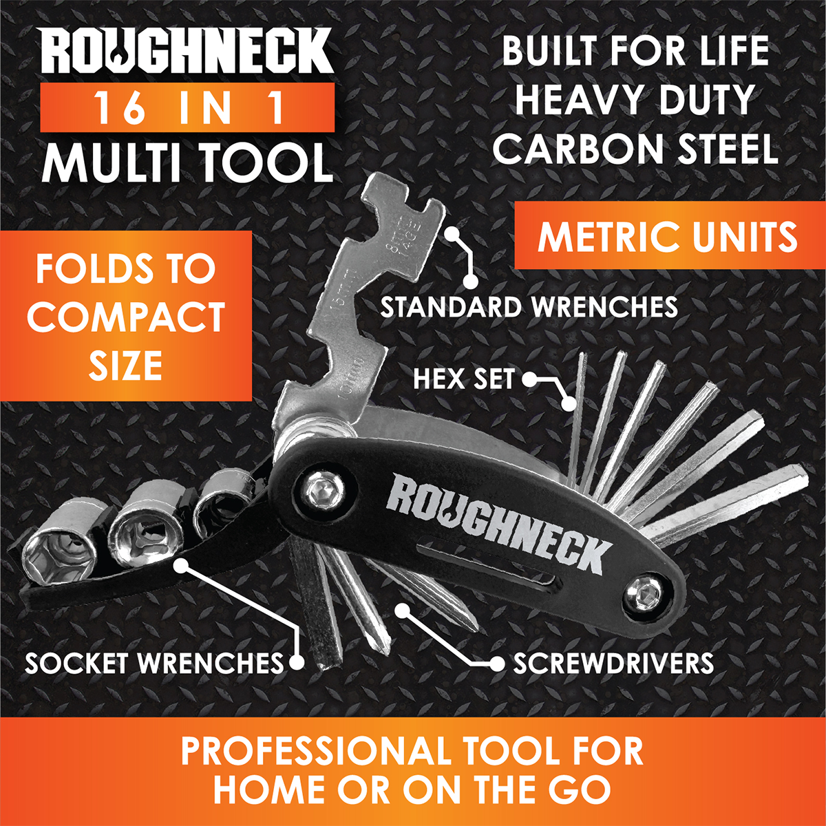 Novelty Closeout - Wholesale Handy Tool - Roughneck 16-in-1 Heavy Duty Multi Tool - 6/Pack4