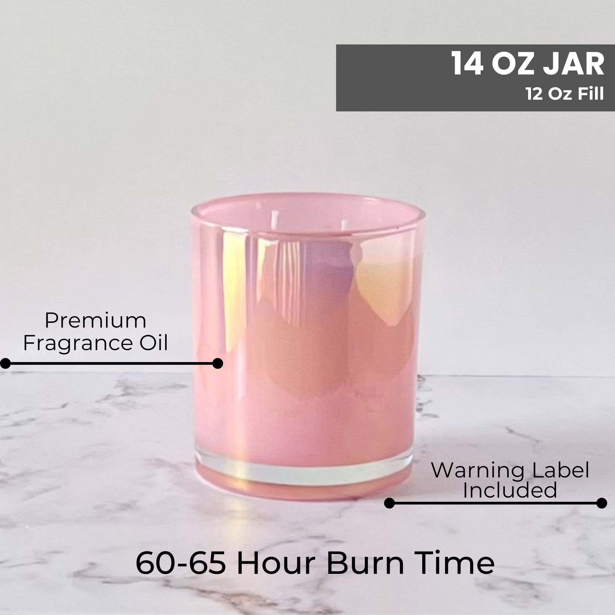 Velavida - Wholesale Jar/Filled Candle - Pink Iridescent Private Label Candles11