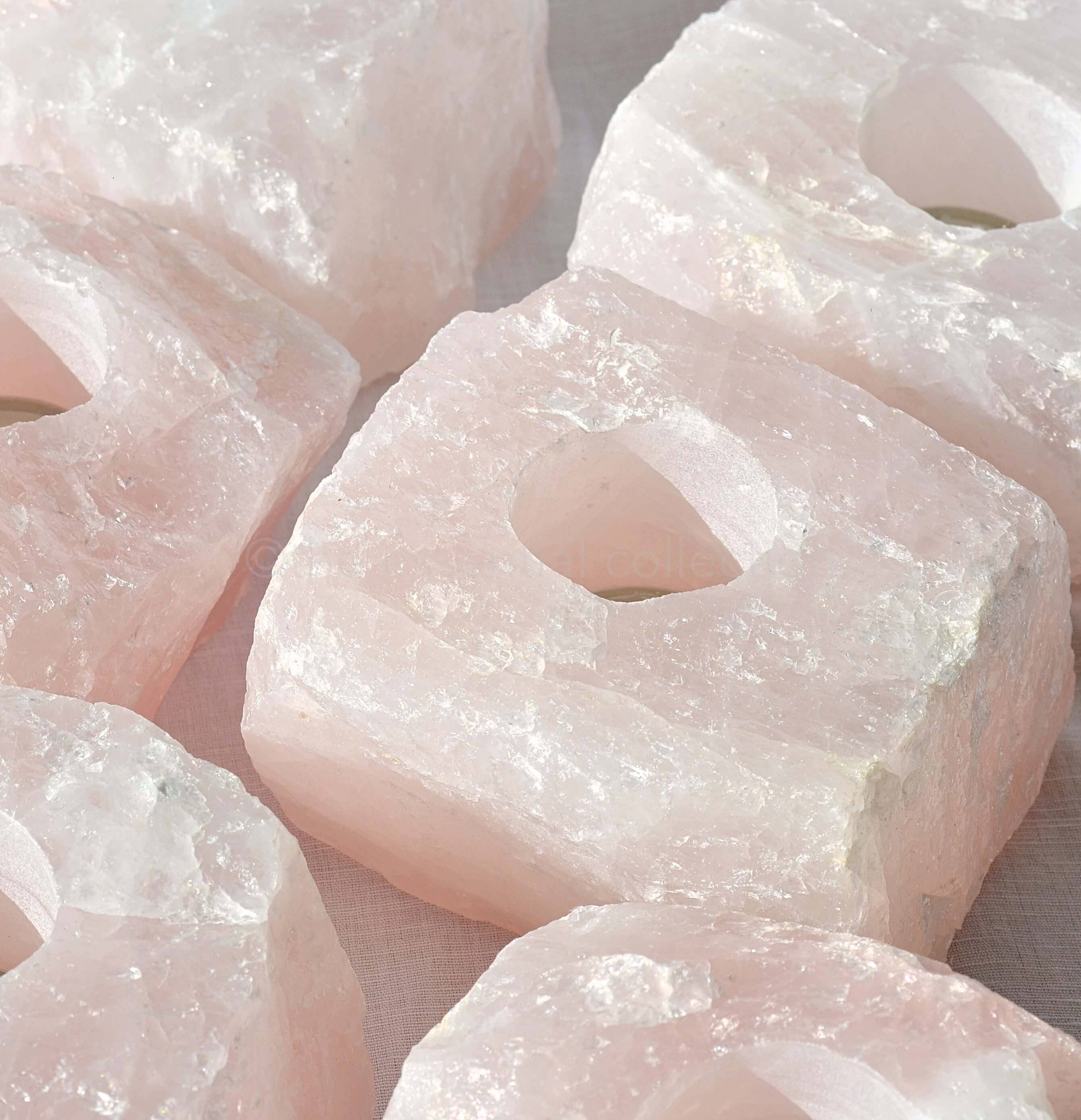 The Essential Collection - Wholesale Candle Holder - Rose Quartz | Crystal Candle Holder2