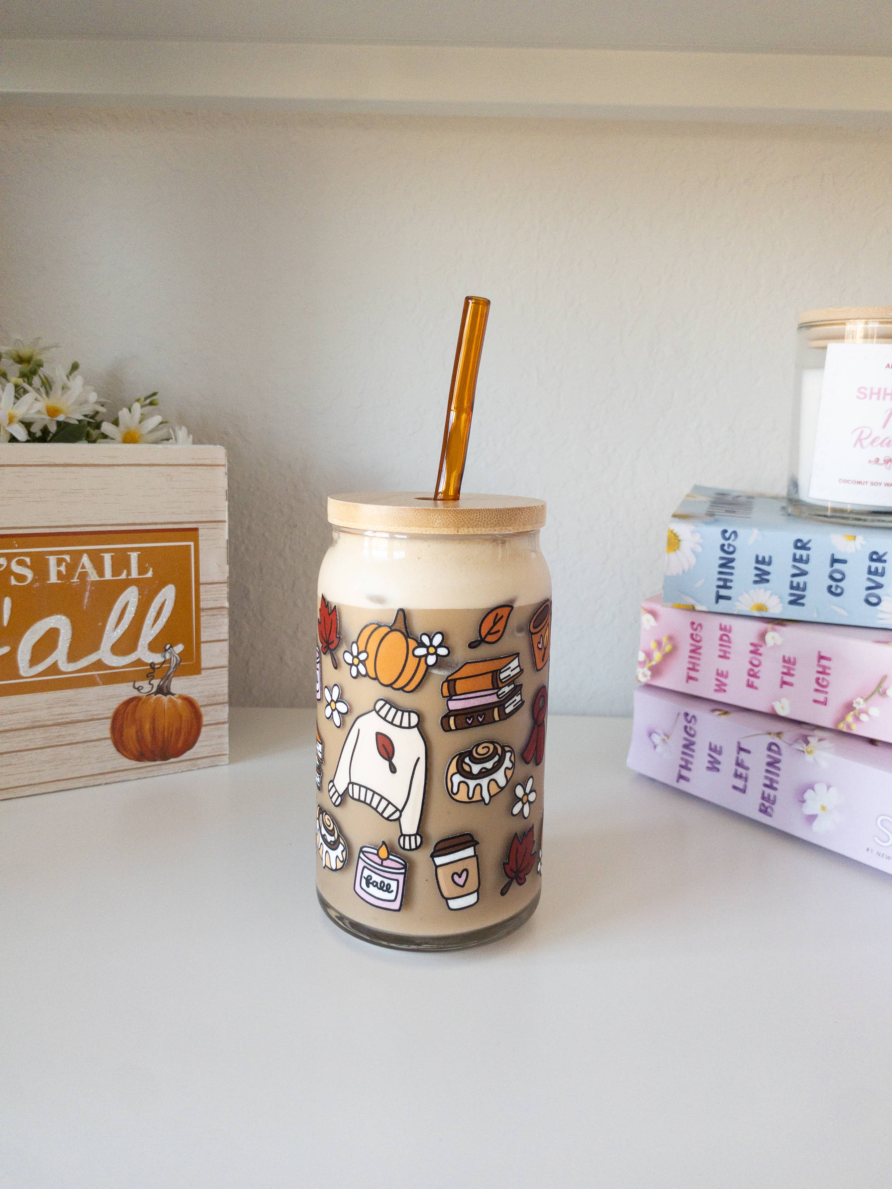 Be Bold Stay Bold – wholesale Dricksglas och koppar – Höstestetisk iskaffeglas - 16oz3