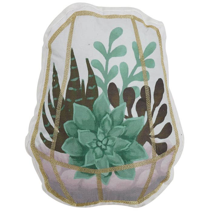 Suculenta almohada estampada en forma de terrario para venta al por mayor de Peking Handicraft