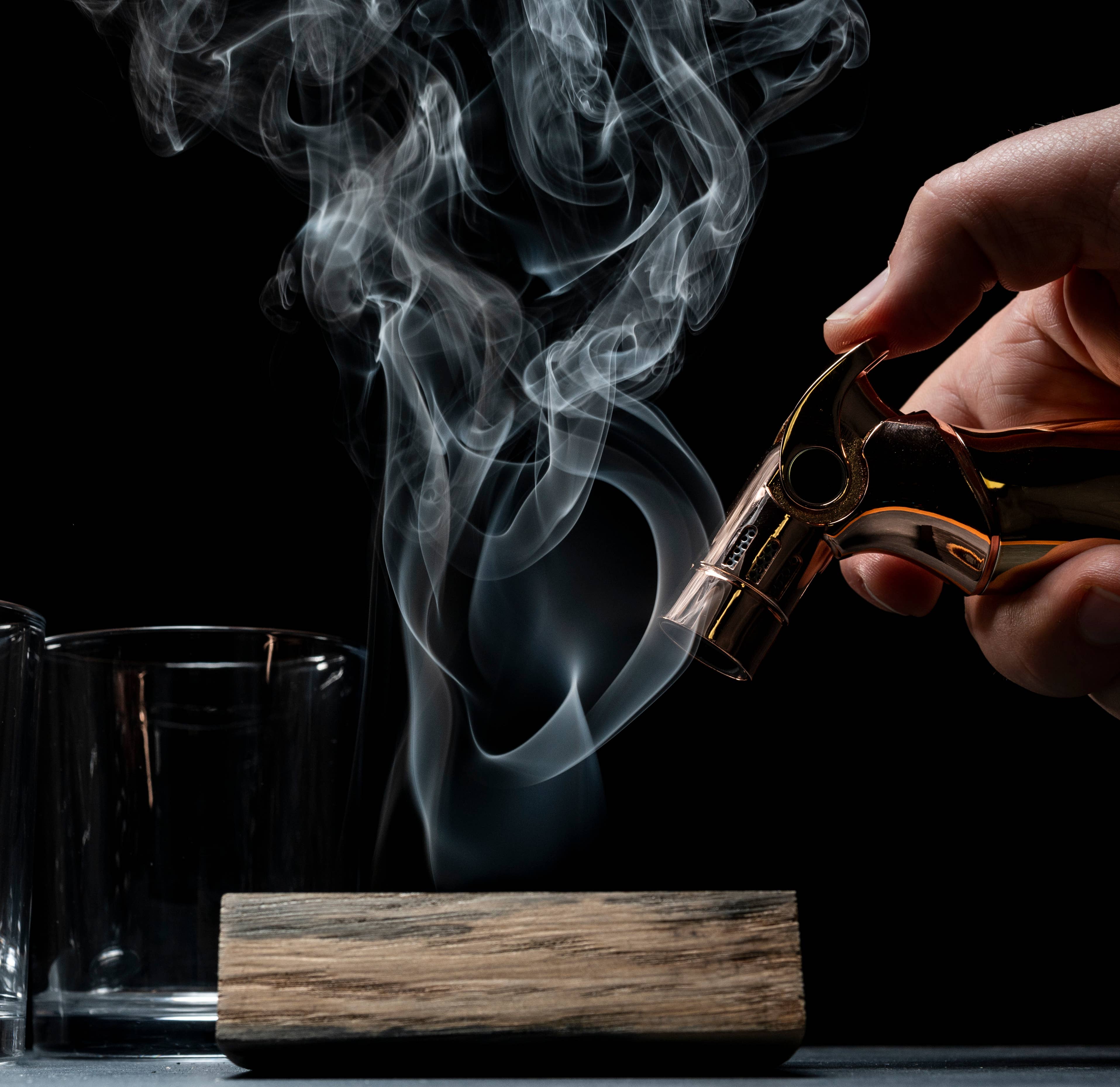 Motor City Barrels - Wholesale Cocktail/Liquor Glass - Aroma Series Whiskey Barrel Wood Smoked Cocktail Gift Set8