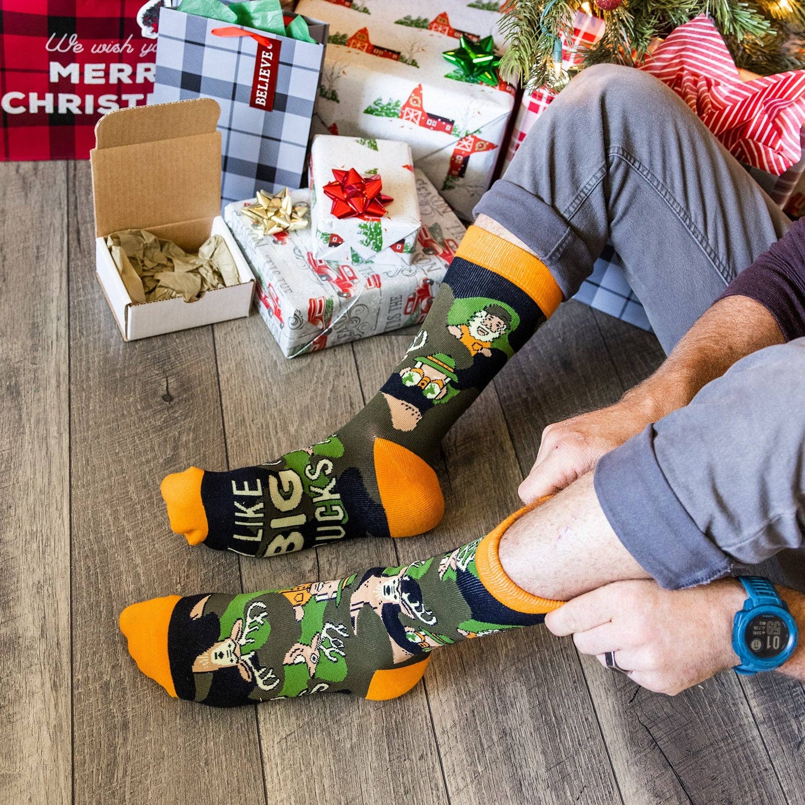 Lavley - Wholesale Socks - Unisex - I Like Big Bucks Hunting Socks6