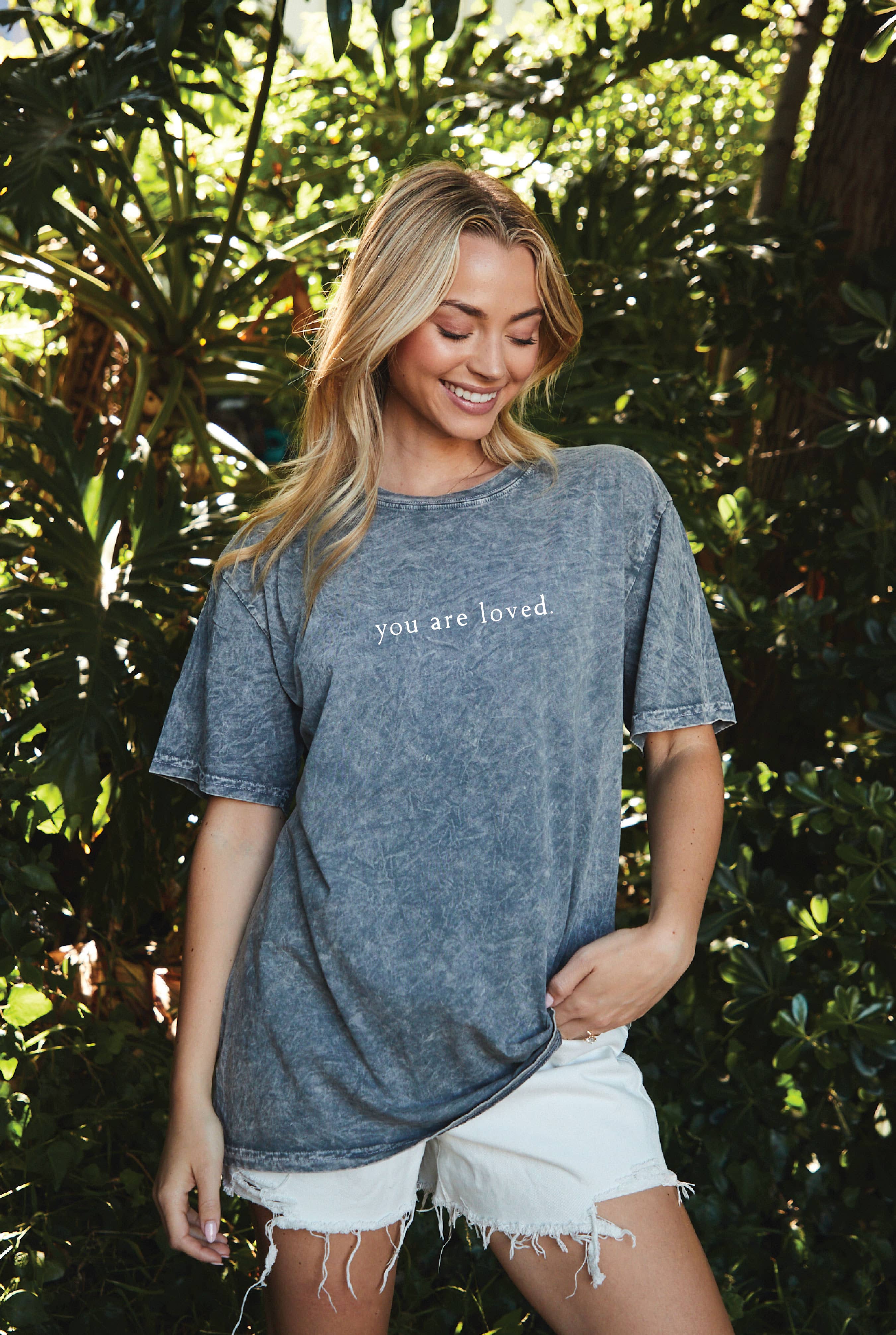 OAT COLLECTIVE - Wholesale Screen Printed T-Shirt - Women's - YOU ARE LOVED. Oversized Graphic Top2