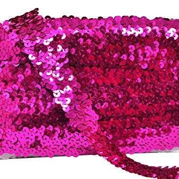 Mandala Crafts – Engroshandel Håndværk forsyninger – Mandala Håndværk Elastisk Paillet, Flad Glitter Stretch Bling Paillette Stof Bånd, Metallisk Applikation Trim Blonder til Kjole Pynt, Pandebånd5