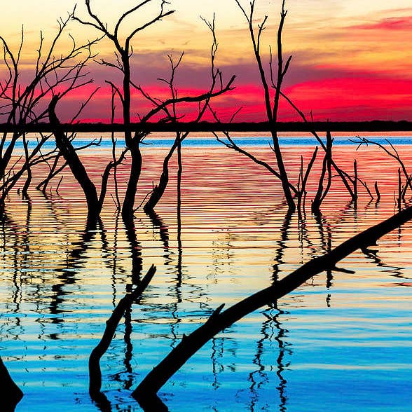 Texas Lake Zonsondergangen Kunstdruk TLS212 voor wholesale door Breaking Rules Photography