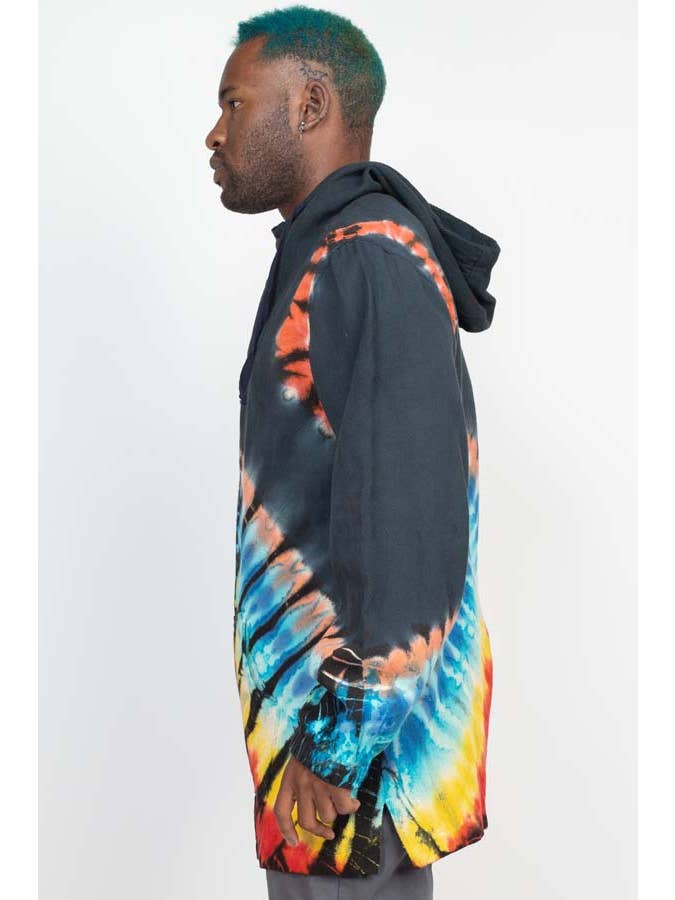 Lakhays Collection Inc. - Vendita all'ingrosso Felpa con cappuccio - Uomo - Felpa con cappuccio Tie-Dye Baja con bottoni7