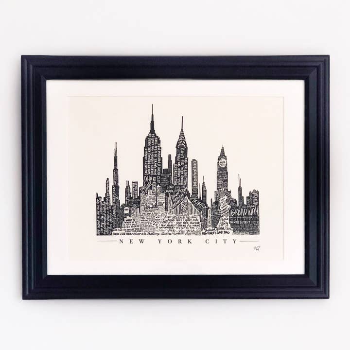 New York City Skyline Print, NYC Gift, NYC Decor, NYC Finds for wholesale by Prints By Preetha