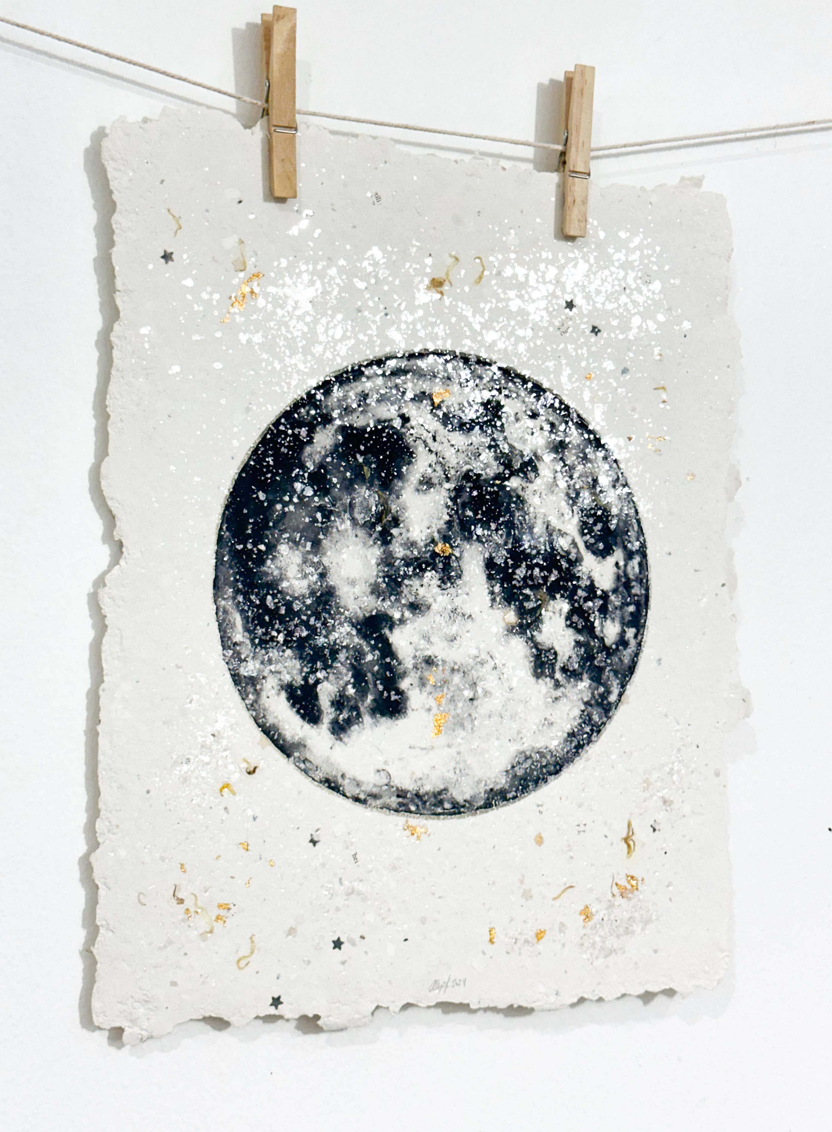 Alexa K - Vendita all'ingrosso Stampa artistica - Stampa su carta fatta a mano/Luna piena/Decorazione camera da letto2