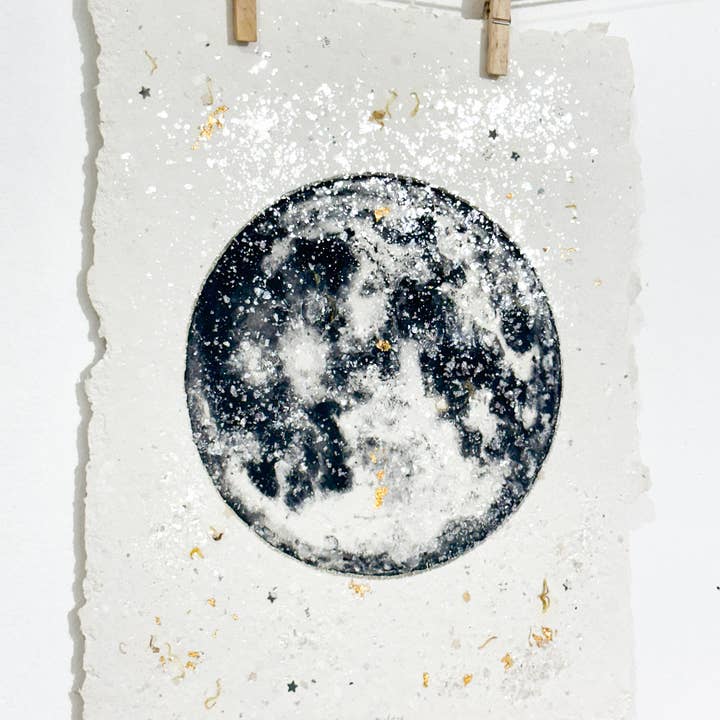 Alexa K - Vendita all'ingrosso Stampa artistica - Stampa su carta fatta a mano/Luna piena/Decorazione camera da letto2