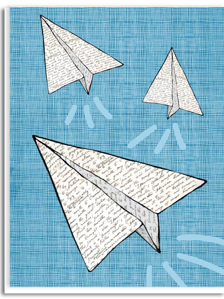 Paper Planes Greeting Card for wholesale by Blue Desk Art
