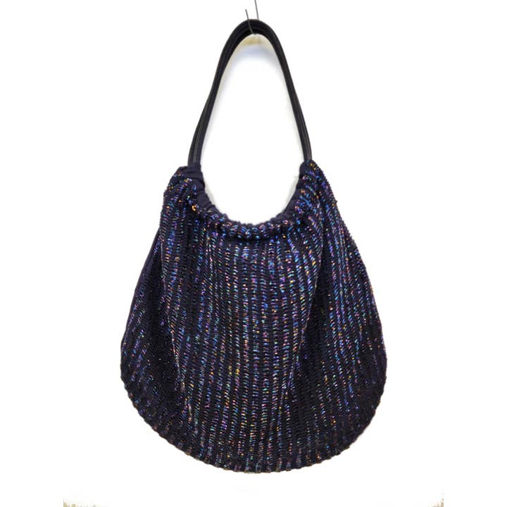 Ricki designs - Venta al por mayor Bolso con correa - Mujer - HOBO CROCHET/ABALORIOS #CB 13272 AZUL