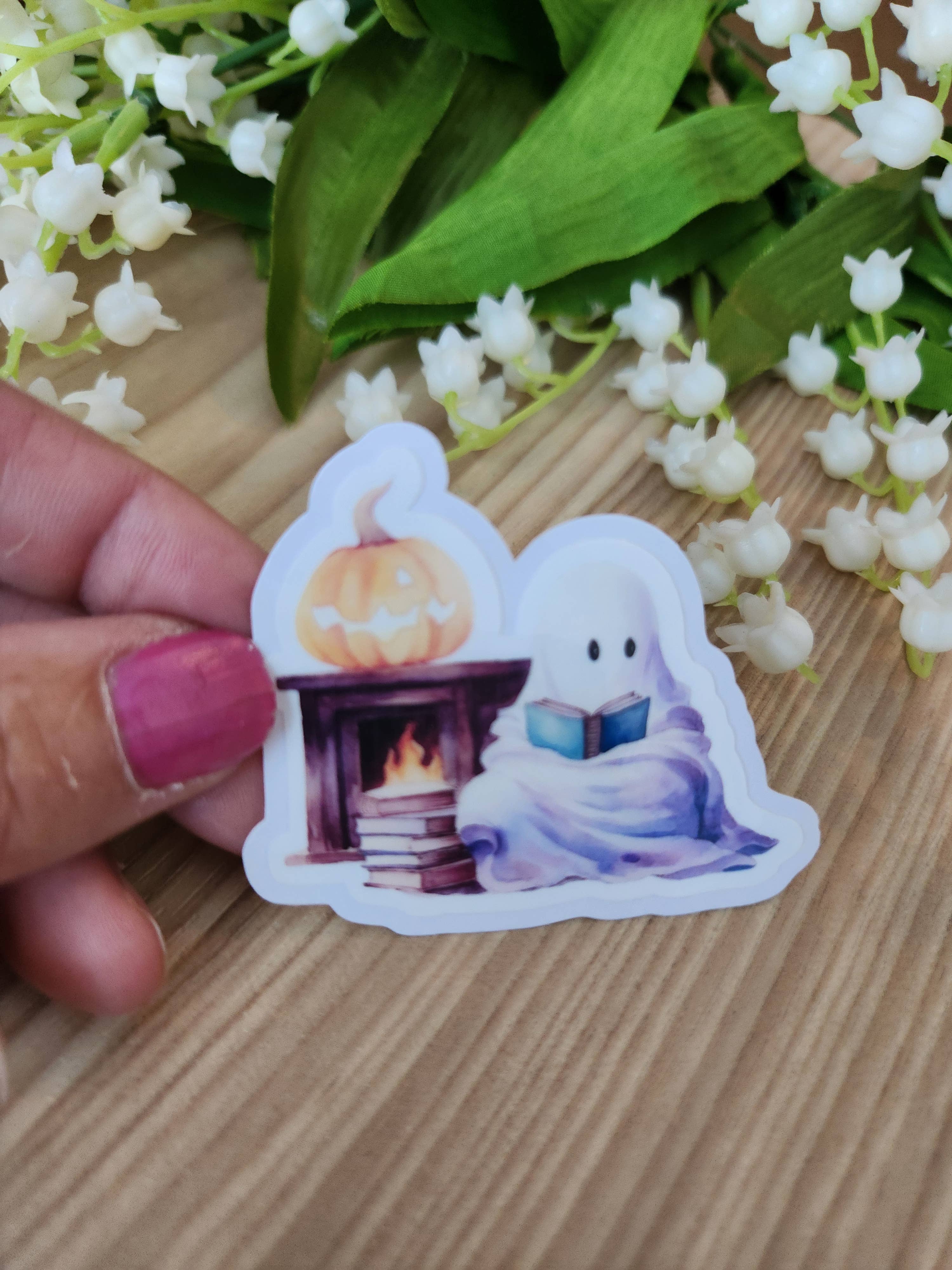 Blu Butterfly Stickers - Wholesale Sticker - Reading Ghosts in the Woods Sticker for planner 1