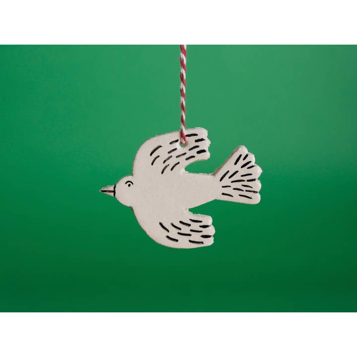 Matilde Horta - Wholesale Ornament - Bird Lines - Handmade Ceramic Hanging Ornament - 6x8cm7
