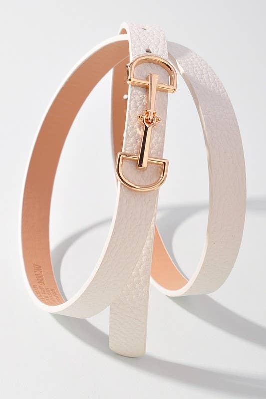 anbfashion - Venta al por mayor Cinturón - Mujer - Cinturón estrecho con hebilla LUX D Ring Horse Bit1