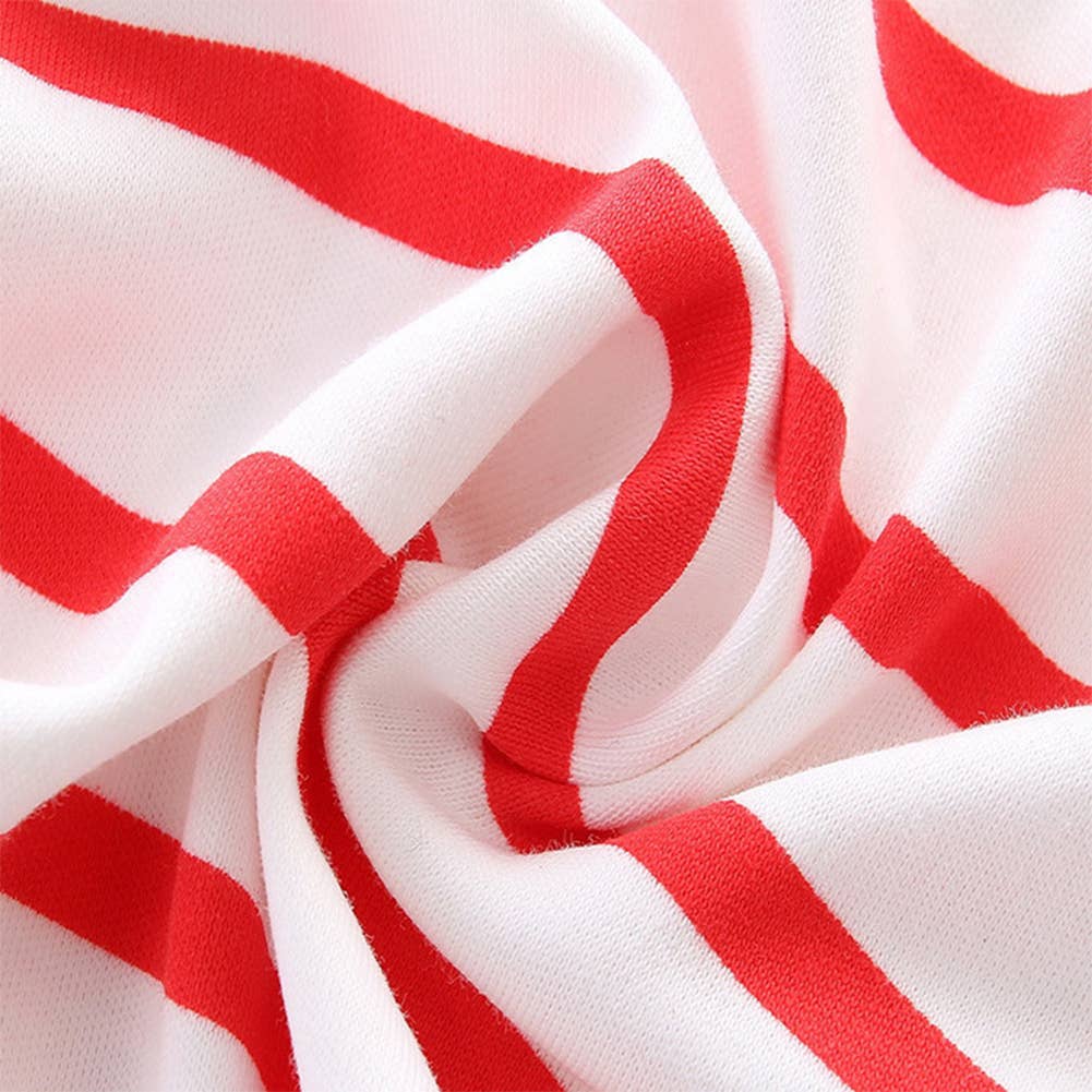 Fennco Styles – Engroshandel Kjole - Børn – Julemanden bomuldsstribet lille pigekjole2