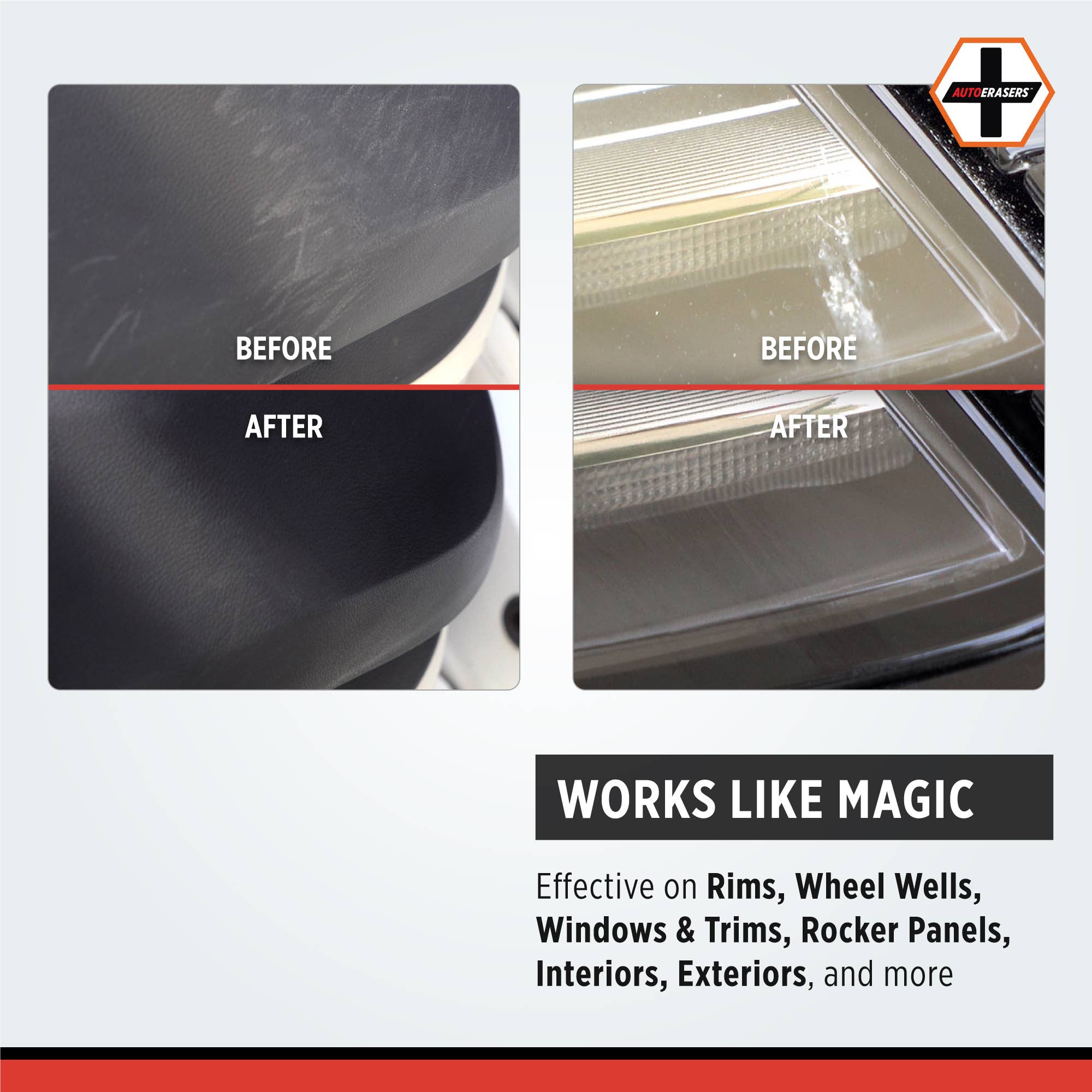 SneakERASERS - Vente Produit de nettoyage pour voitures - AutoERASERS, éponge instantanée pour detailing auto, 1 unité6