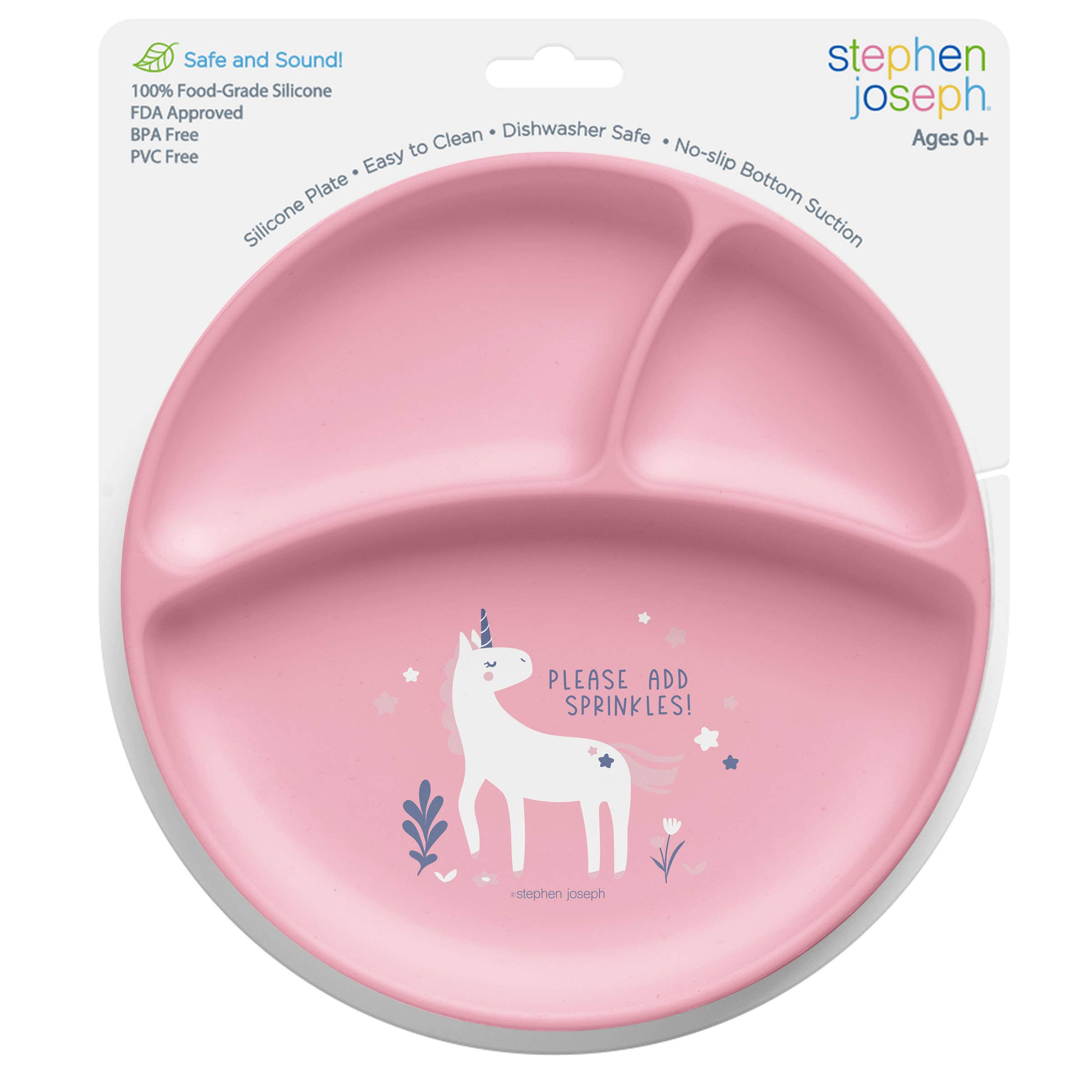 Stephen Joseph Gifts - Wholesale Dinner Plate - Kids & Baby - Suction Cup Silicone Plate2