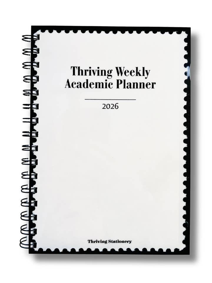 A5 -12 Month Student Planner Weekly Layout – Academic Planner for High School & College Students for wholesale by Thriving Stationery