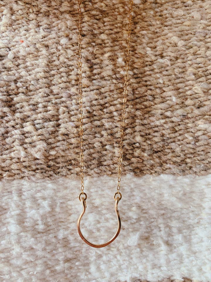 Lucky Horse Shoe Necklace for wholesale by Eaarthbones Jewelry