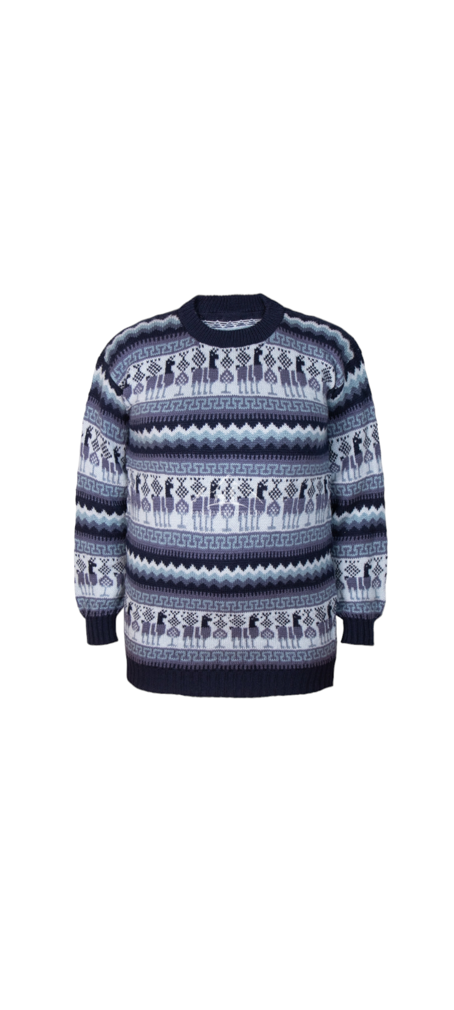 MODA LATINA - Venta al por mayor Jersey de punto - Unisex - Suéter unisex de lana de alpaca con diseño de llamas7