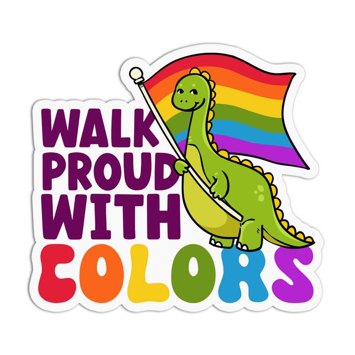 Autocollants texturés Walk Proud with Colors pour la vente par Girls Printing House