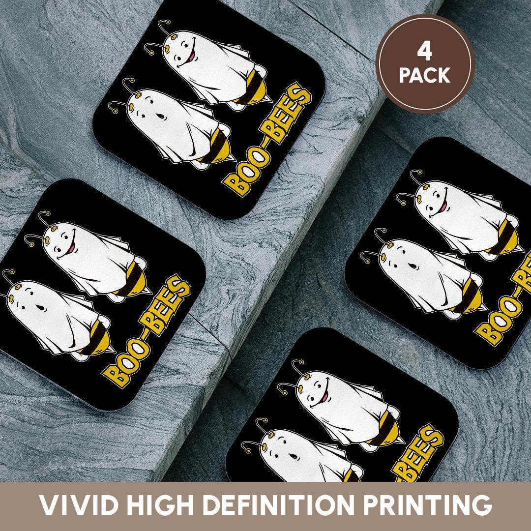 3dRose - Wholesale Coasters - 3dRose, Boo Bees Halloween for Beekeeper Beekeeping Honeycomb, Coaster12