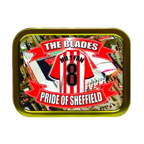 Sheffield United Football Team Tobacco Tin – Sleek & Durable for wholesale by Personalised Gift Products LTD