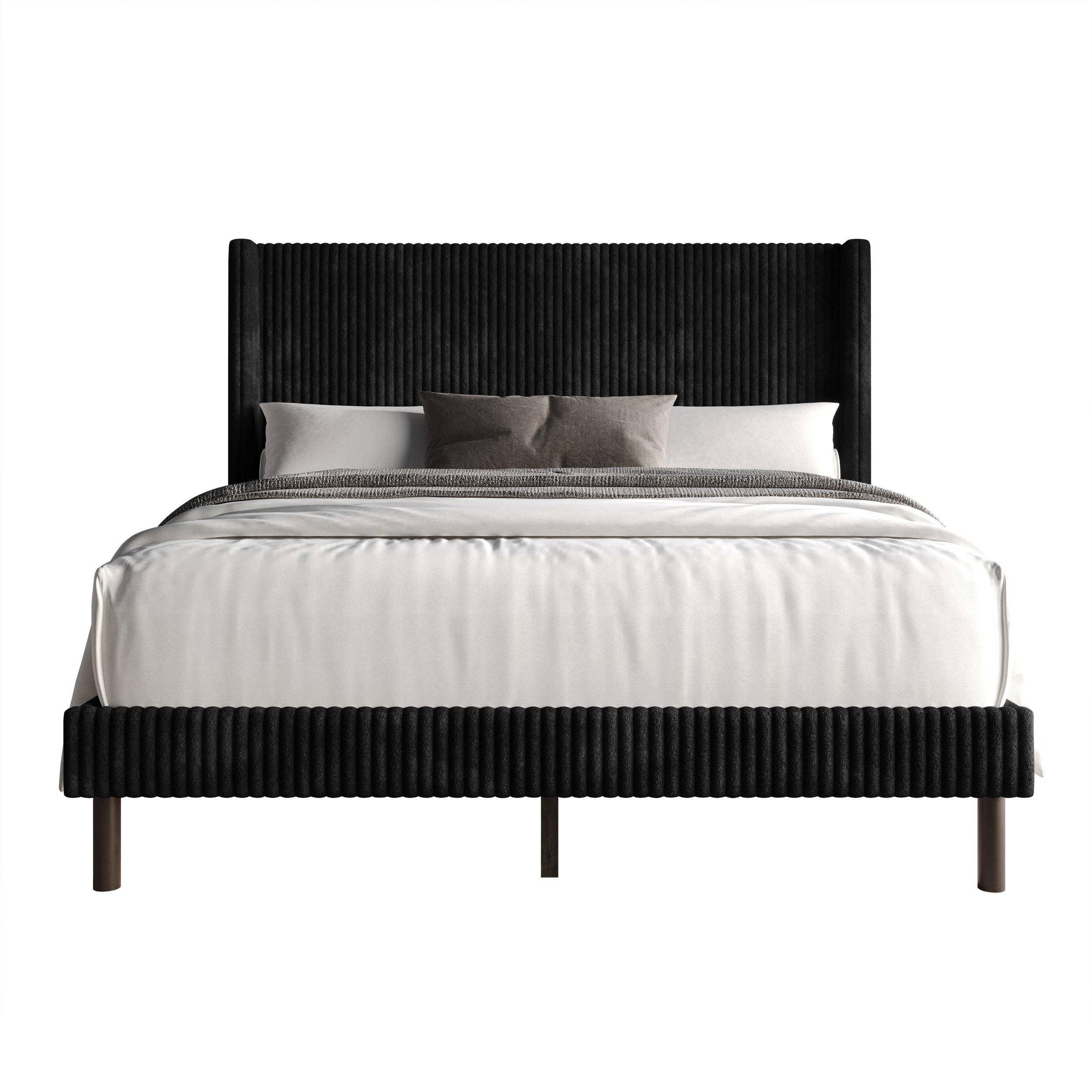 Home Design - Wholesale Bed - Duluth Corduroy Velvet Upholstered Platform Bed14