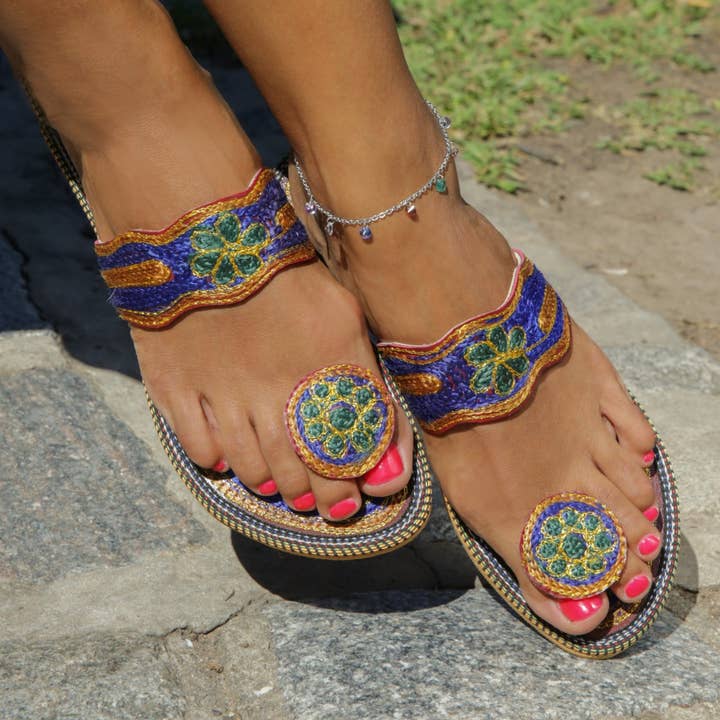 Tibet Boutique España - Venta al por mayor Sandalias - Mujer - Sandalia bordada a mano mod 11A