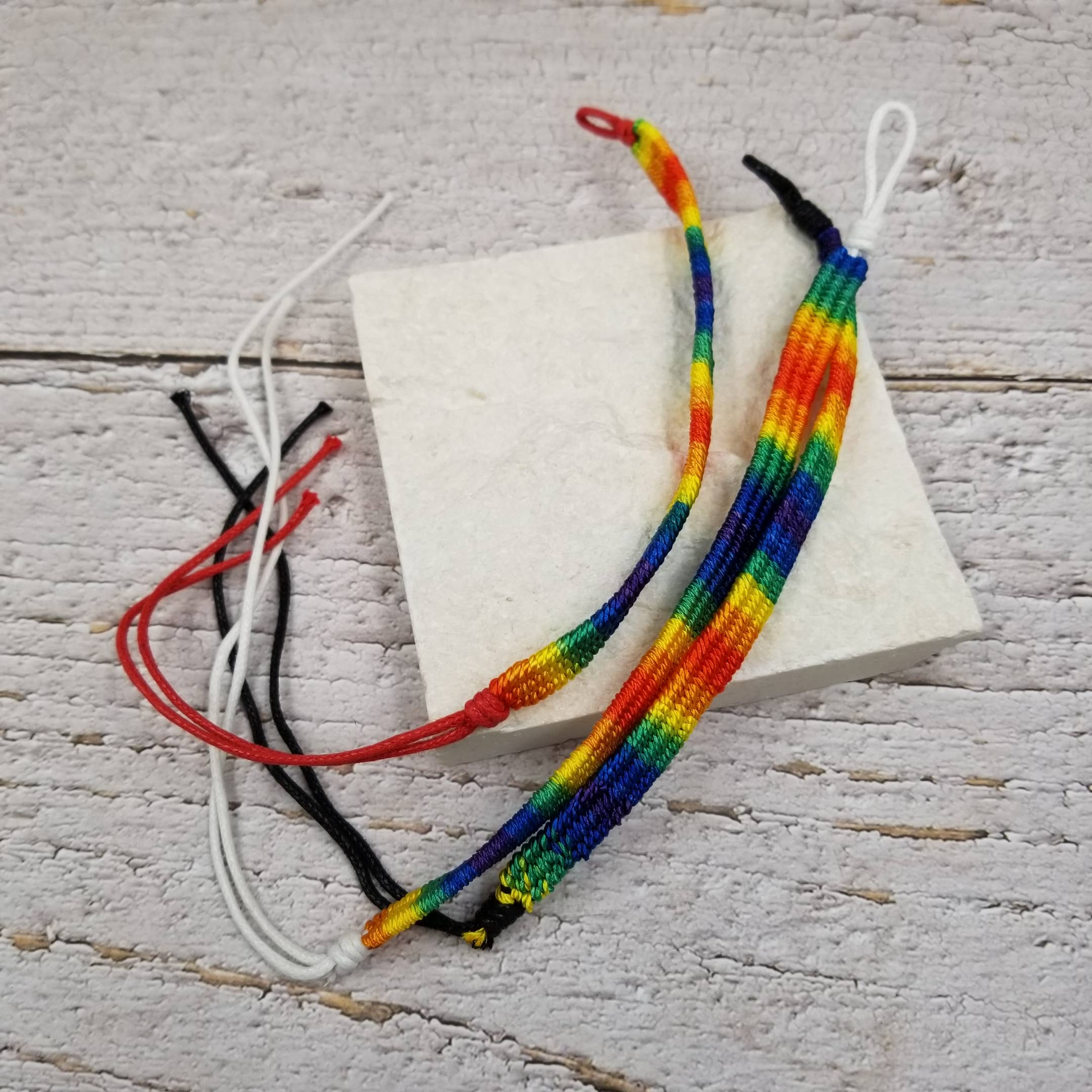 Treasure Wholesale - Wholesale Woven/Braided Bracelet - Handwoven Rainbow Bracelet3