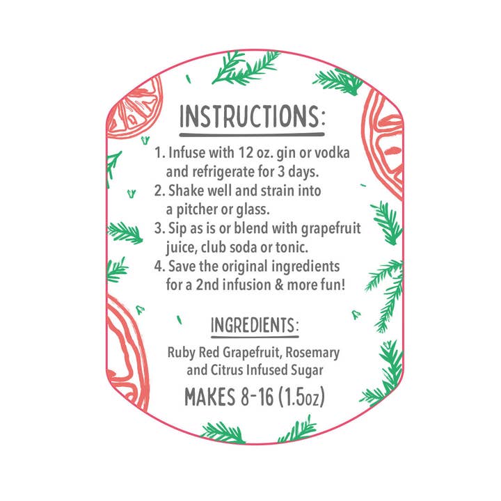 McKinnon's Dry Craft Cocktails - Wholesale Cocktail Mix/Syrup - Grapefruit Rosemary3