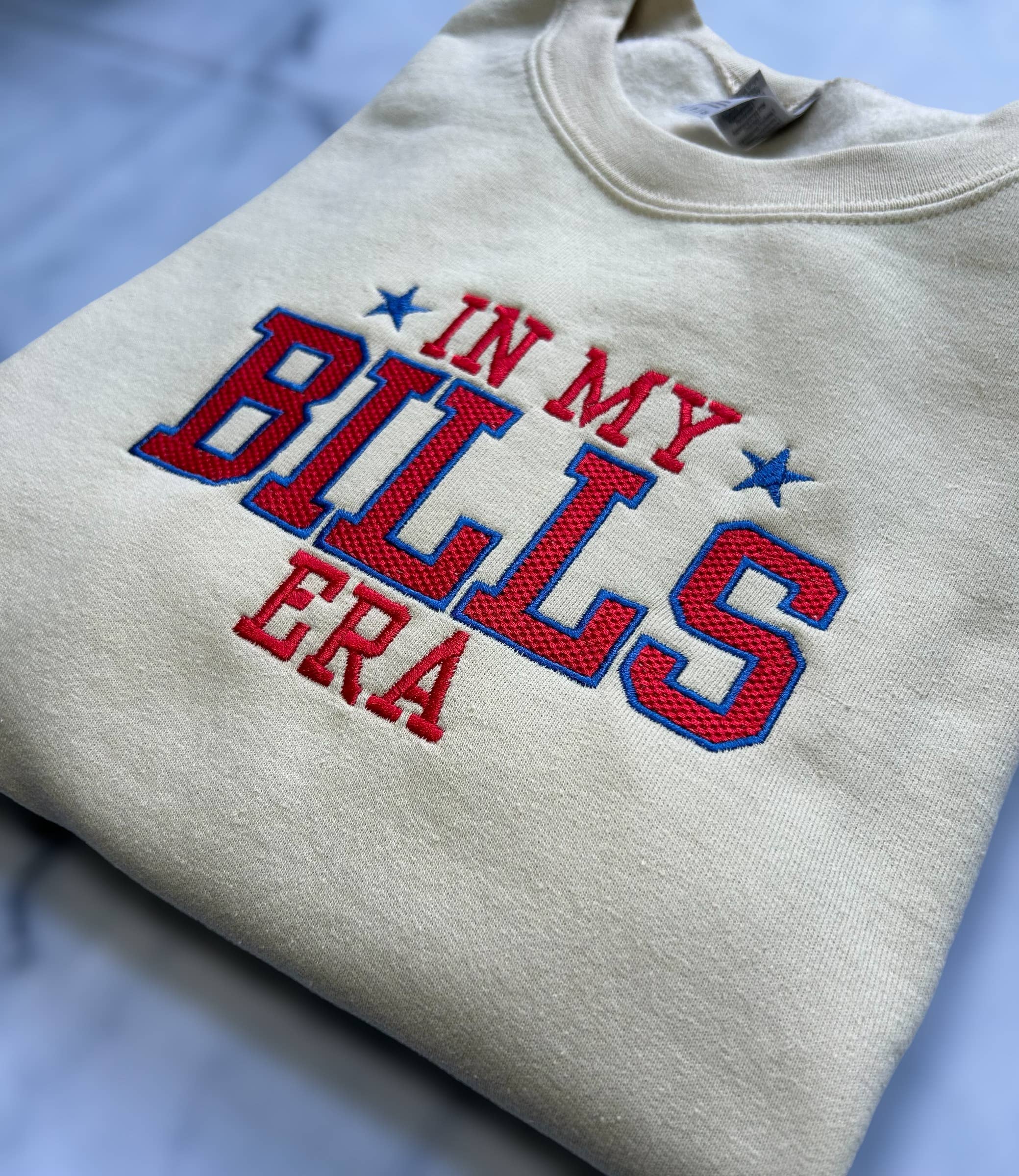 Rosie by Madison - Wholesale Graphic Sweatshirt - Unisex - Embroidered In My Bills Era Crewneck | Buffalo2
