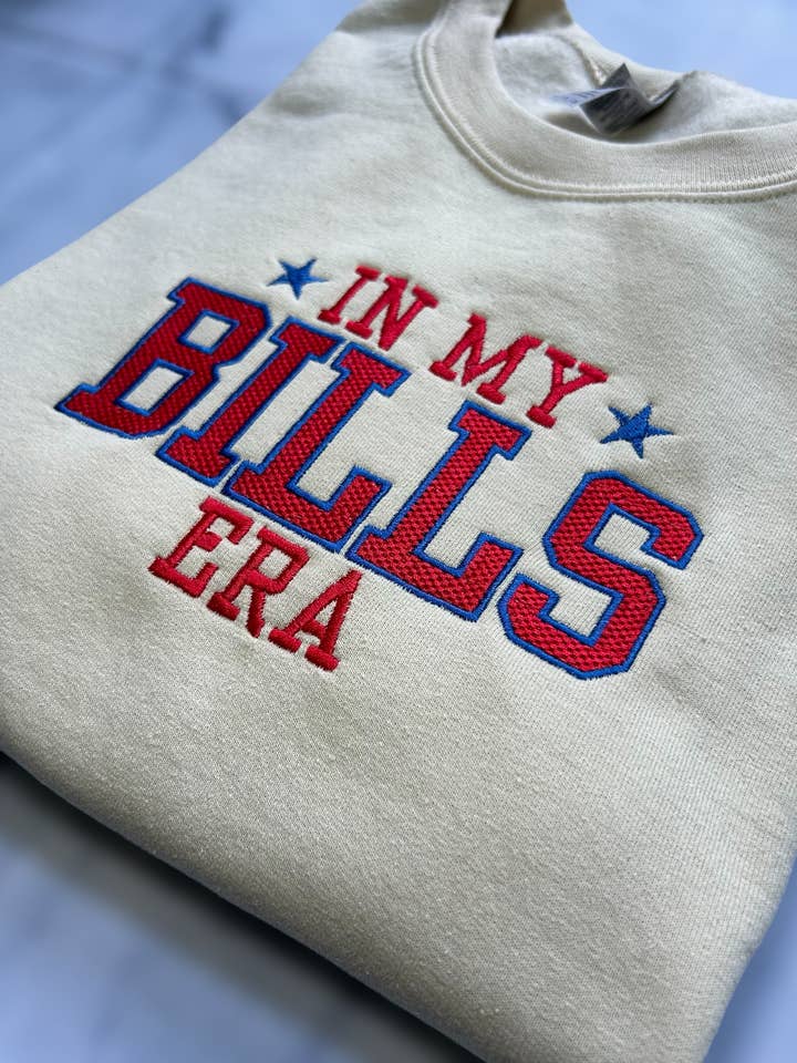 Rosie by Madison - Wholesale Graphic Sweatshirt - Unisex - Embroidered In My Bills Era Crewneck | Buffalo2