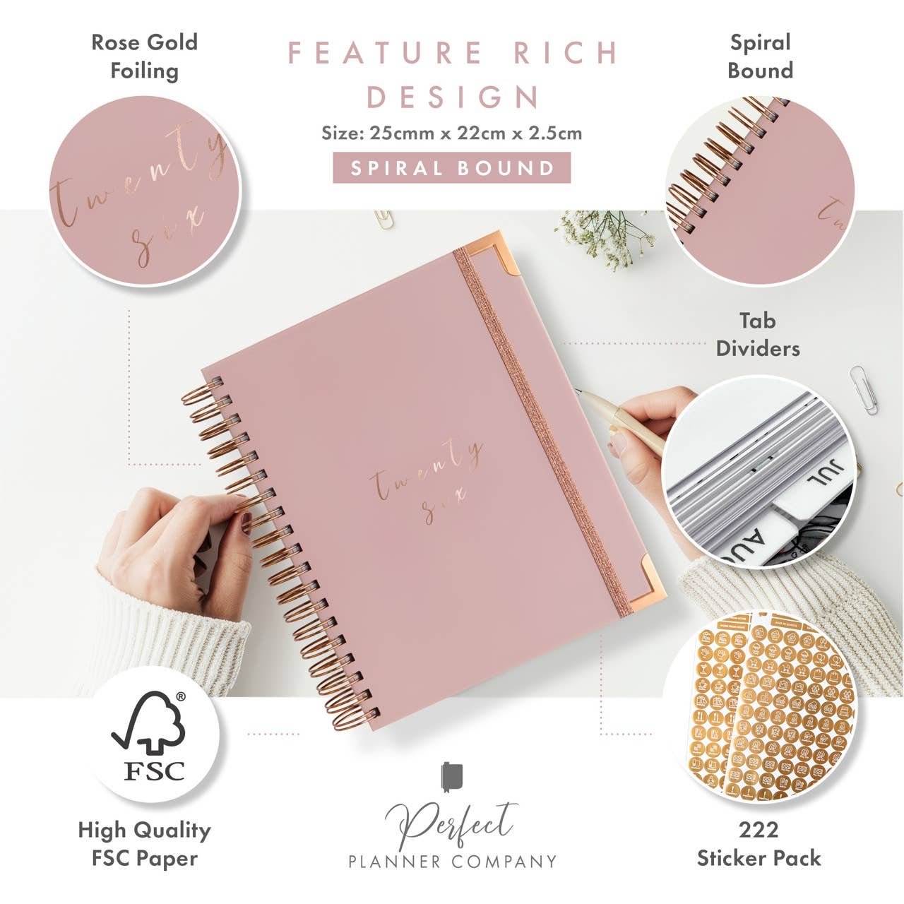 Perfect Planner Company - Wholesale Planner - 2026 Luxury Business Planner - Dusky Pink6