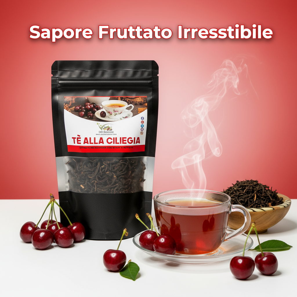 Cibobenessere - Wholesale Health/Detox Tea - 100% Natural Cherry Tea: Fruity Antioxidant Infusion3