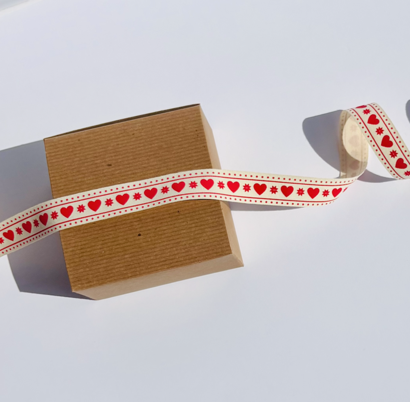 Scandinavian Hearts - Wholesale Ribbon - Gift Wrapping - Scandinavian Hearts Cotton Ribbon Gifts Crafts & Decor 5 yds1