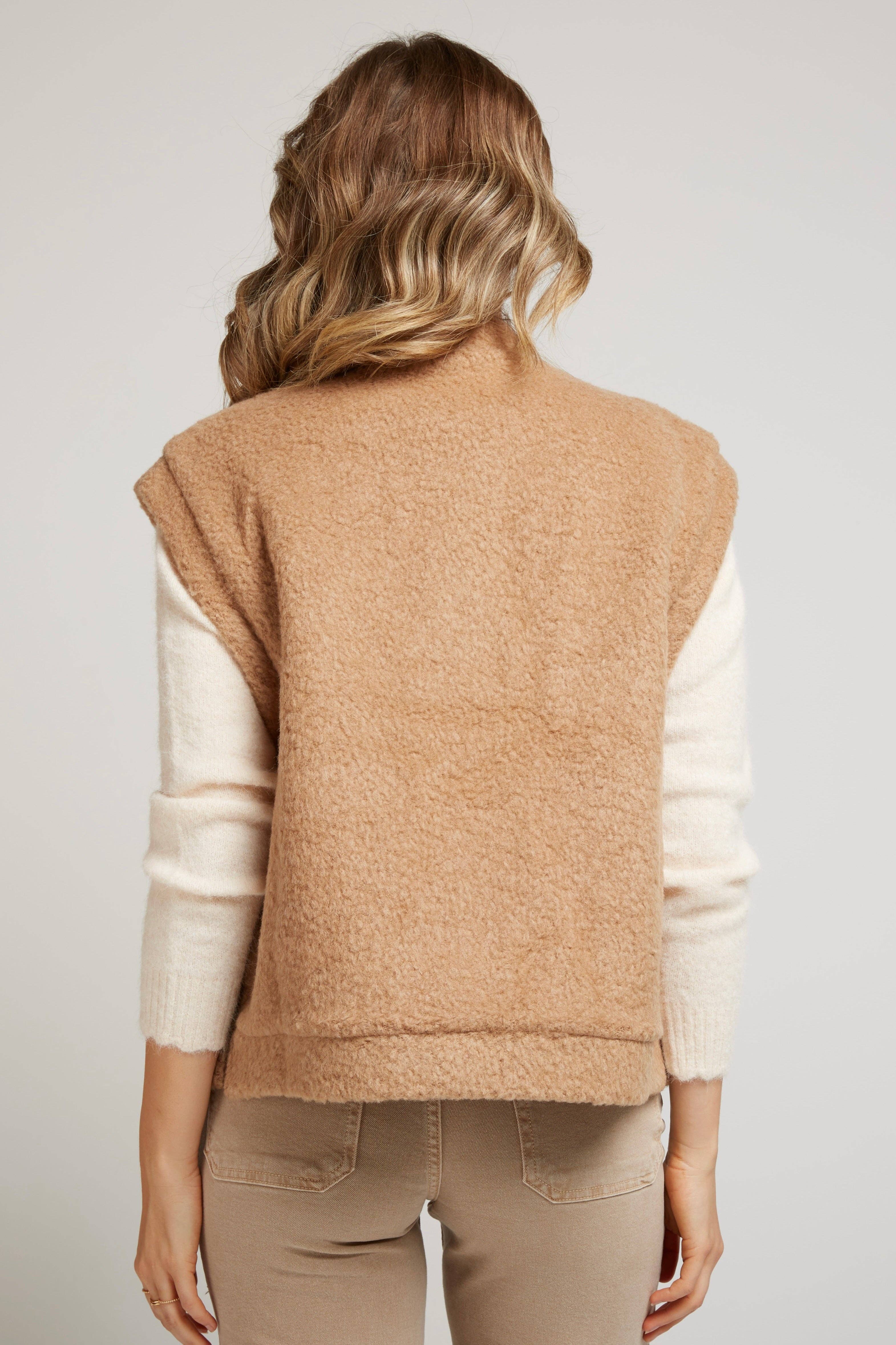 Andy & Lucy – Cardigan - Mulher por atacado – GANDALF - Colete sem mangas em lã bouclé11