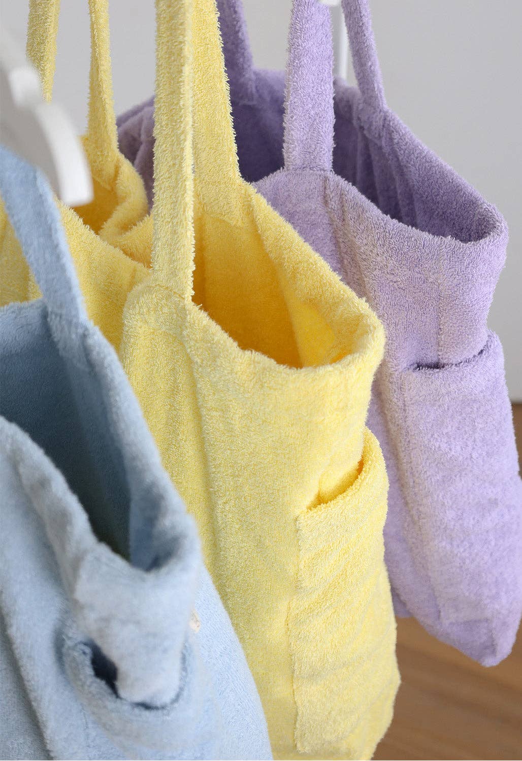 Caussün - Venta al por mayor Bolsa de asa- Mujer - Bolso toalla de rizo amarillo limón4