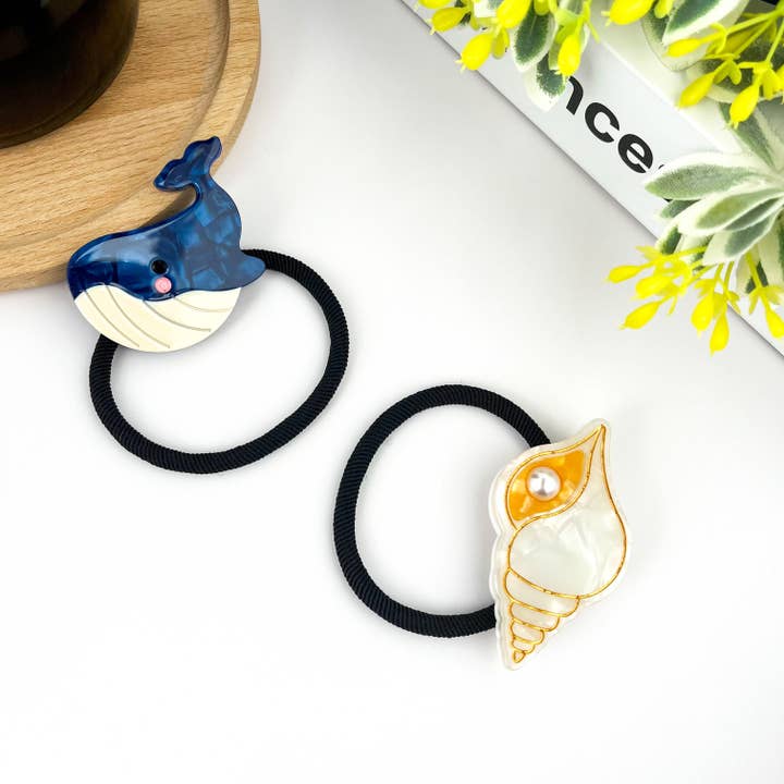 TheDivaSoap - Wholesale Hair Tie - Acetate Marine Animal Hair Tie, Funny Hair Ties