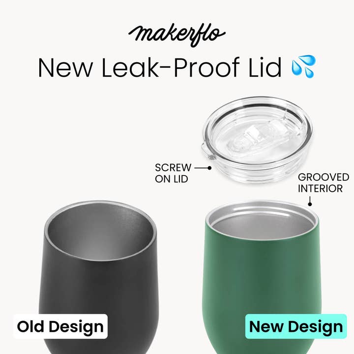 MakerFlo - Wholesale Wine Glass - Makerflo 12 oz Powder Coated Wine Tumbler - Laser Engraving