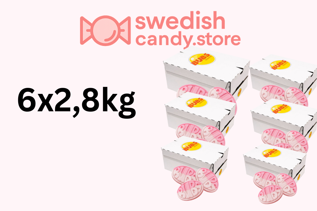 Swedish Candy.Store - Swedish Candy - Wholesale Gummy - BUBS 2.8kg Wild Strawberry Pomegranate Swedish Candy2